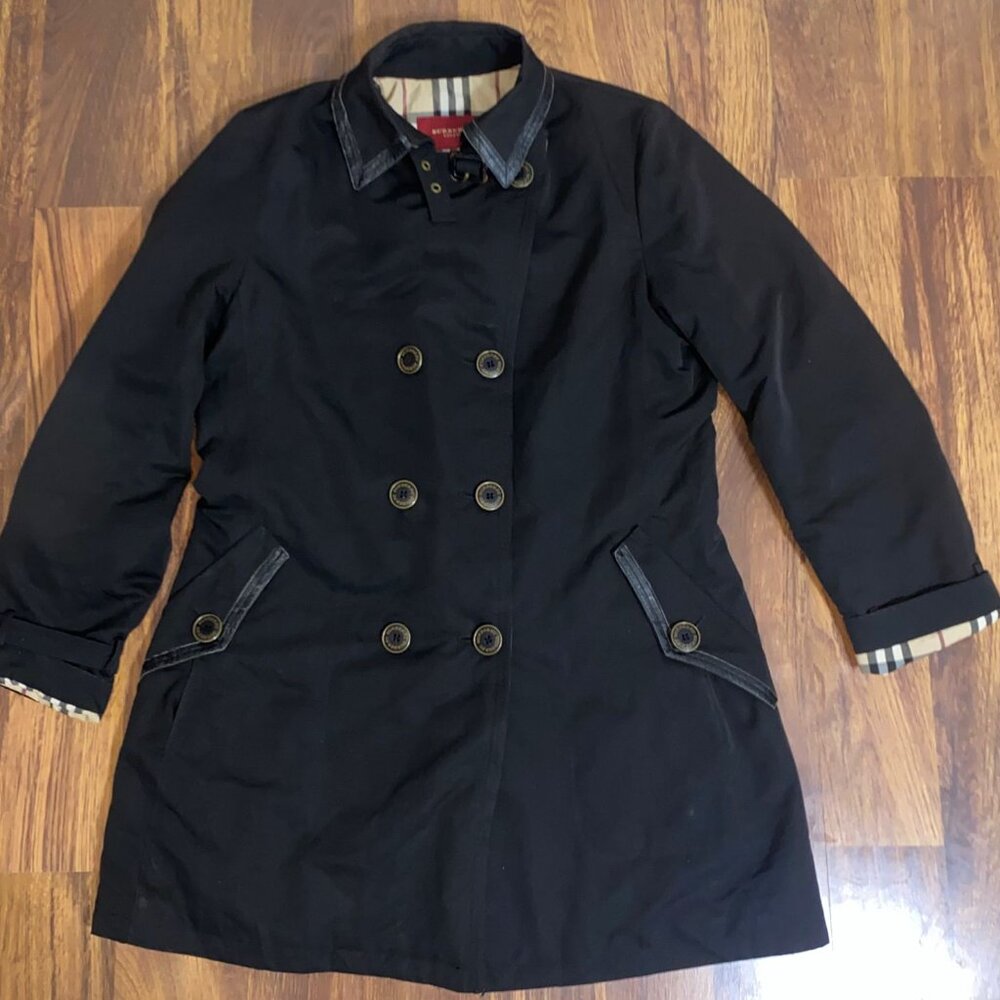 Burberry 'The Sandringham' Black  Mid Length Coat